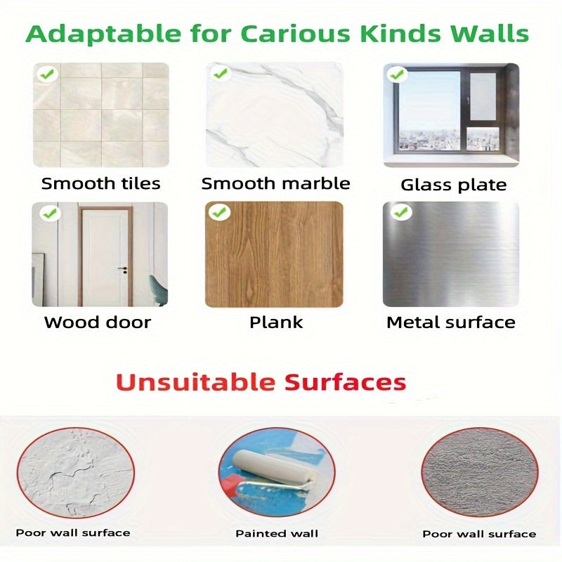 Stainless Steel Bathroom Kitchen Towel Hook Rack No Drilling