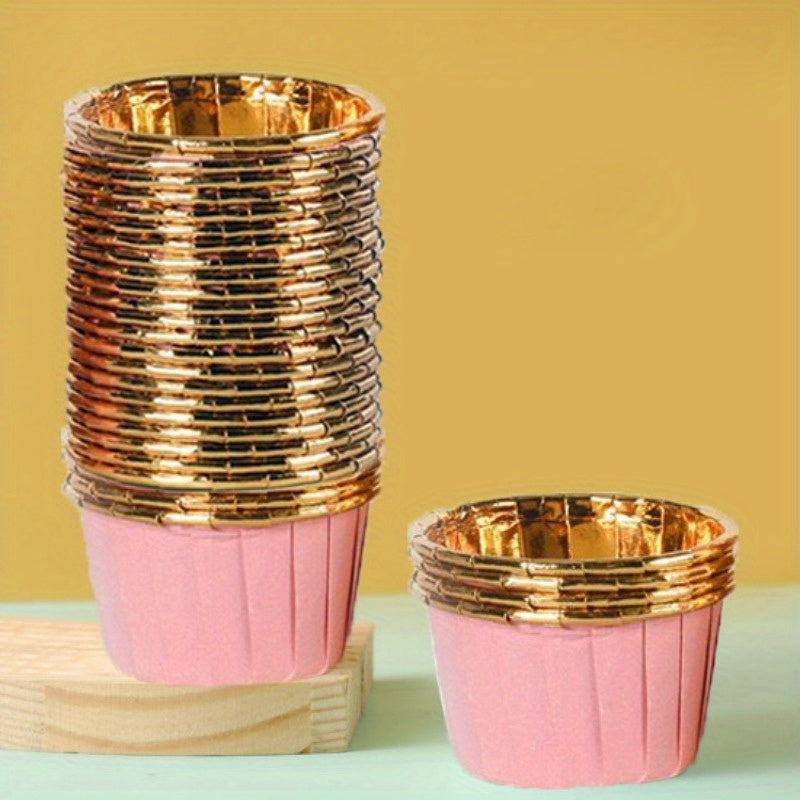 50 Rolled Muffin Cupcake Liners for Baking, Curl Design, Perfect for Cupcakes