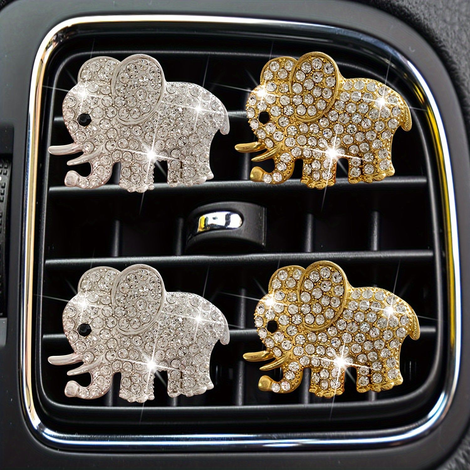 Car Air Vent Perfume Clip Elephant Shape Stylish Aroma Organizer