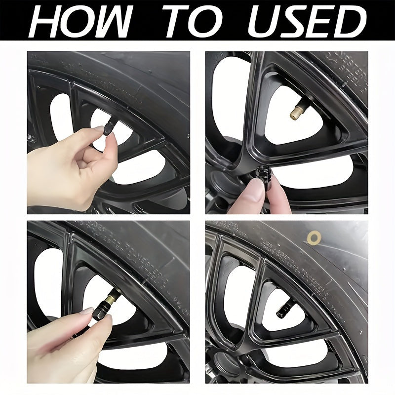 4pcs Aluminum Alloy Tire Valve Stem Caps Dustproof for Car Truck Motorcycle Bike