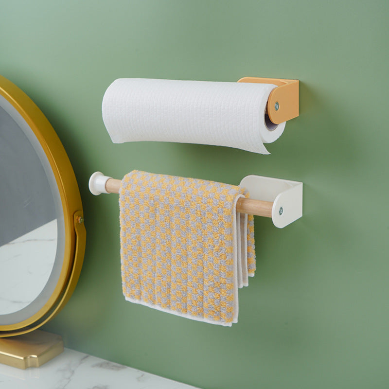 Oshxona Asosiy To'plami: Devorga O'rnatiladigan Saqlash Racki va Qog'oz Sochiq Uskunasi - Qog'oz, Sochiqlar va O'rash Filmi uchun Qattiq Yog'och va Sun'iy Taxtadan Tashkilotchisi. Uy Tashkiliyati uchun Oson, Teshik O'chirmasdan O'rnatish.