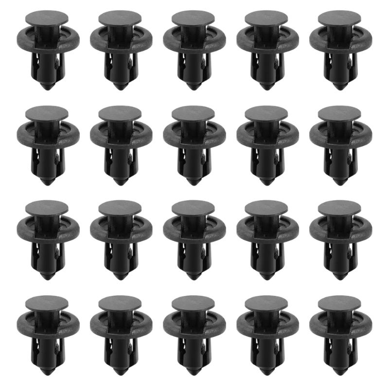 20Pcs Plastic Car Bumper Retainer Clips Rivet Fasteners for Honda Models