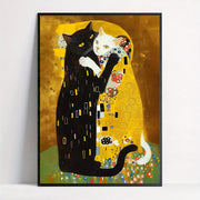 Kitty Canvas Wall Art Poster Animal Print Modern Art Deco Frameless Home Decor for Living Room Bedroom