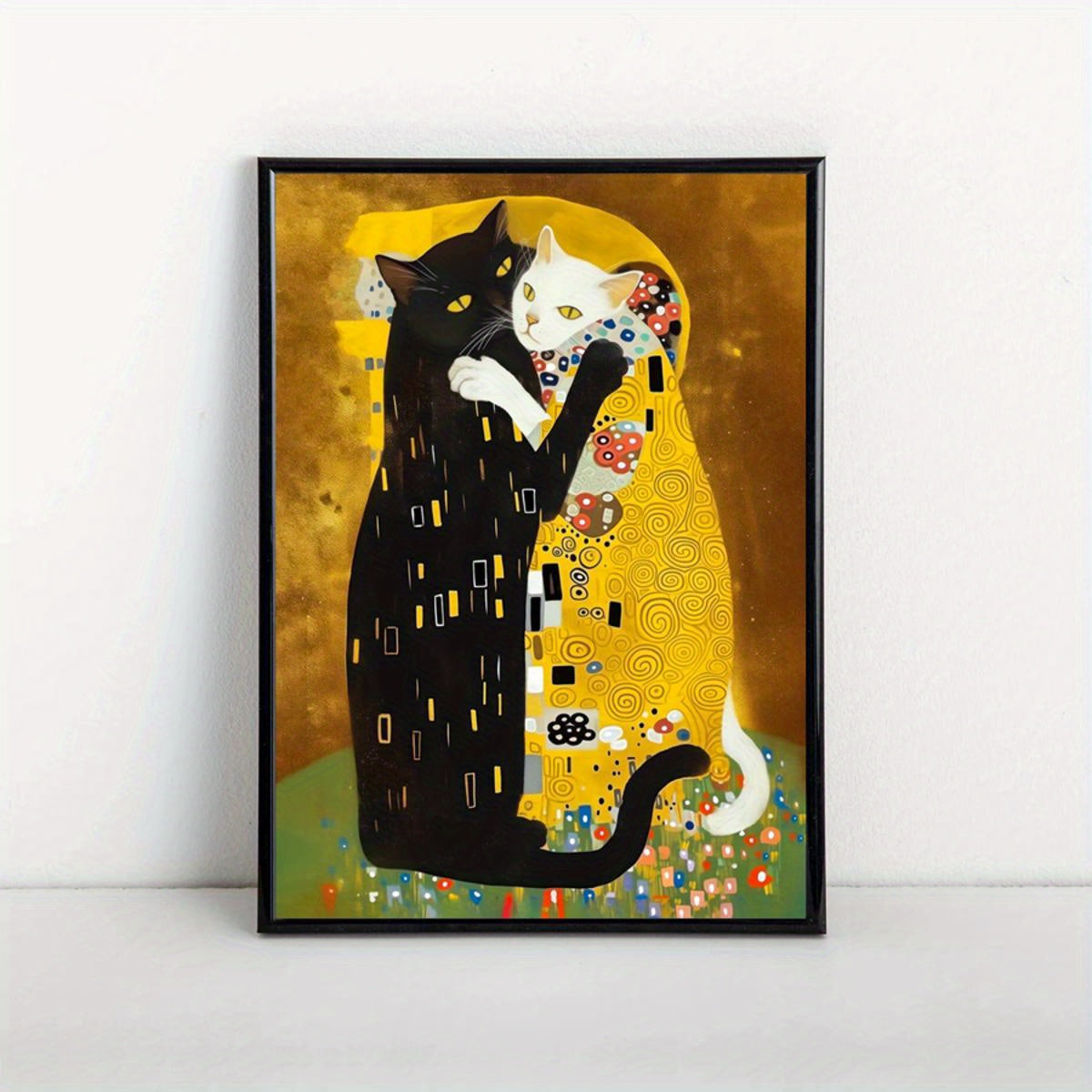 Kitty Canvas Wall Art Poster Animal Print Modern Art Deco Frameless Home Decor for Living Room Bedroom
