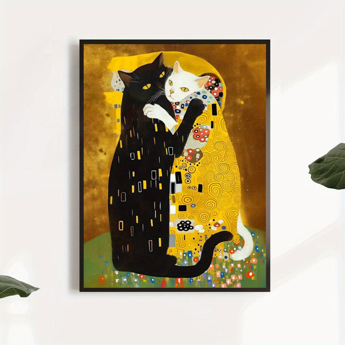 Kitty Canvas Wall Art Poster Animal Print Modern Art Deco Frameless Home Decor for Living Room Bedroom