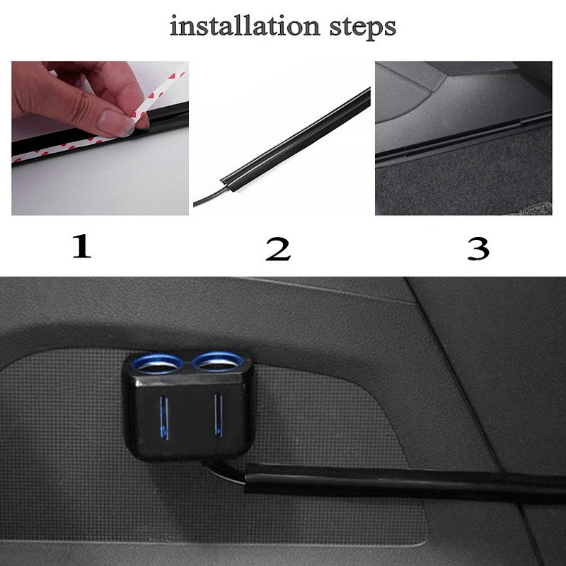 Juego de 4 fundas protectoras para cables de interior de coche, organizador de cables universal