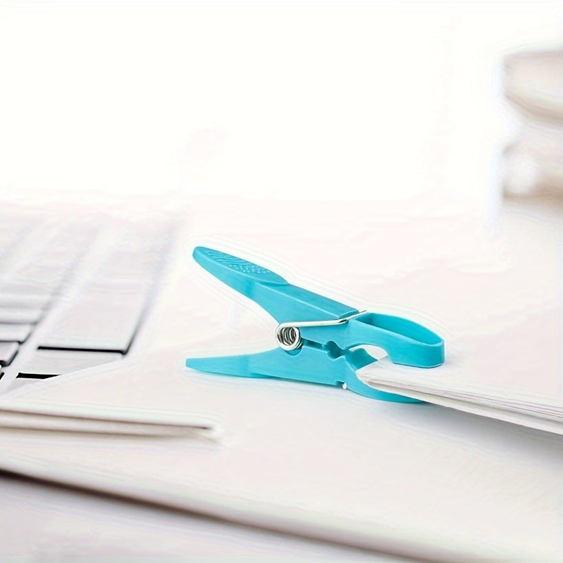 Многоцветные 24-штучные пластиковые прищепки с пружинами - прочные прищепки для сушки белья и одежды