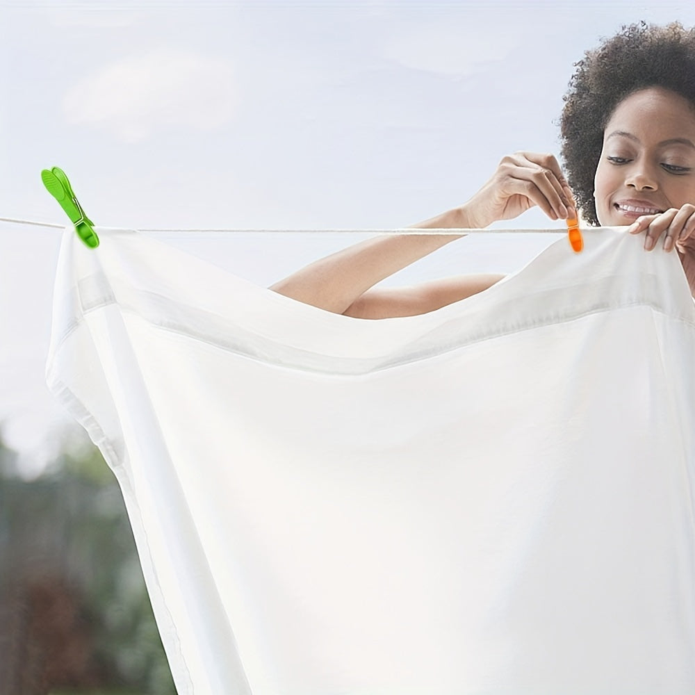 Многоцветные 24-штучные пластиковые прищепки с пружинами - прочные прищепки для сушки белья и одежды