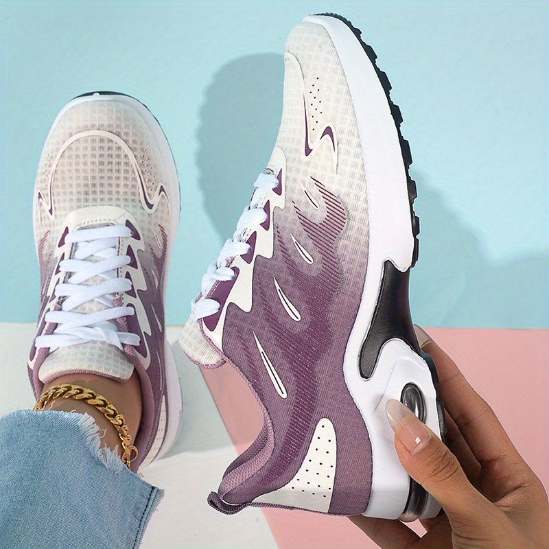 Women’s Geometric Pattern Fashion Sneakers Low Top Casual Running Shoes