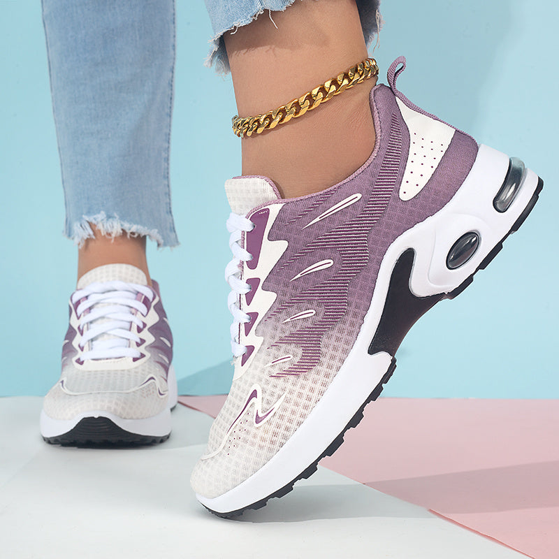 Women’s Geometric Pattern Fashion Sneakers Low Top Casual Running Shoes