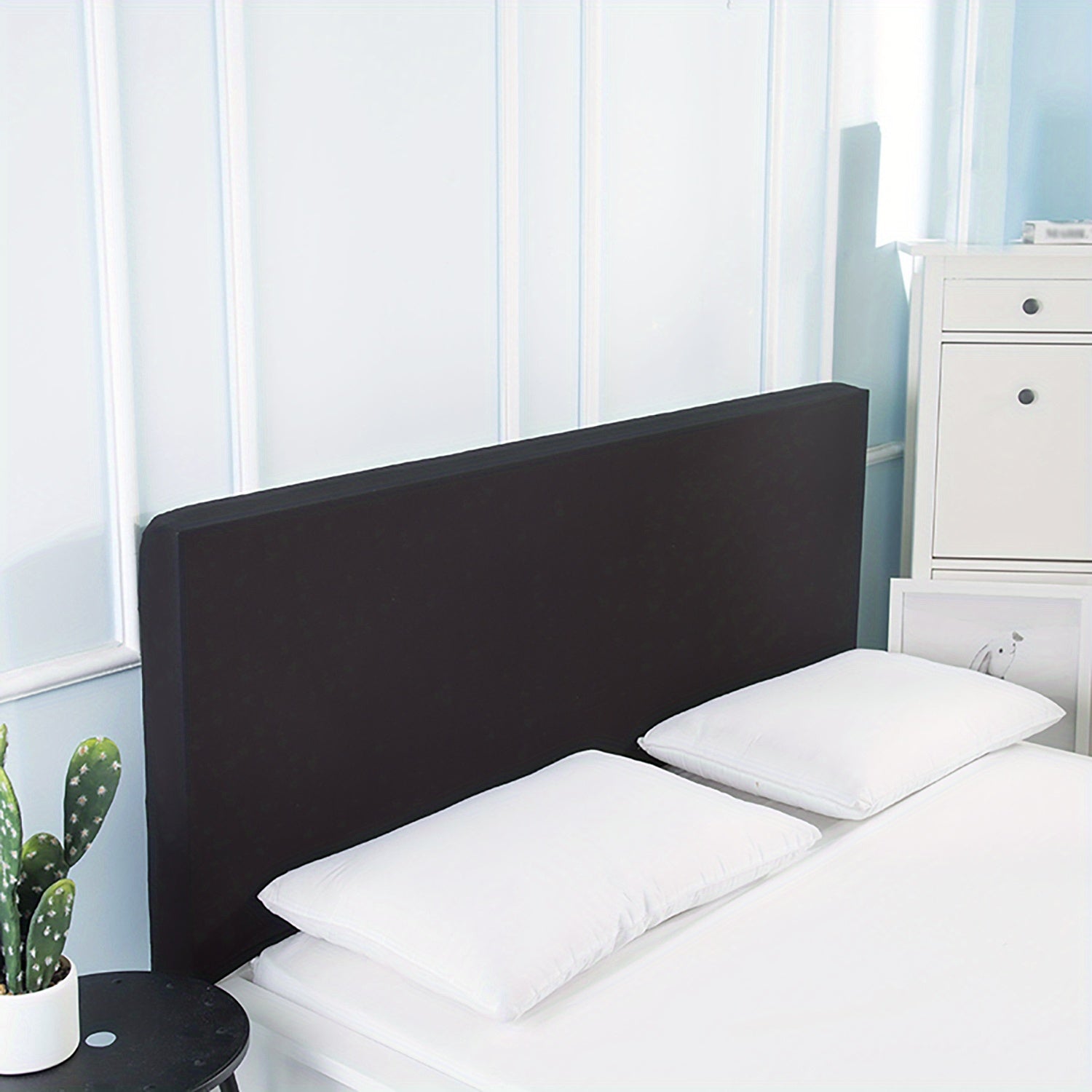 To'siqdan himoyalangan, qulay bosh qopqog'i, yotoqxona bezatishiga mos keladi va o'rnatish va parvarish qilish oson.