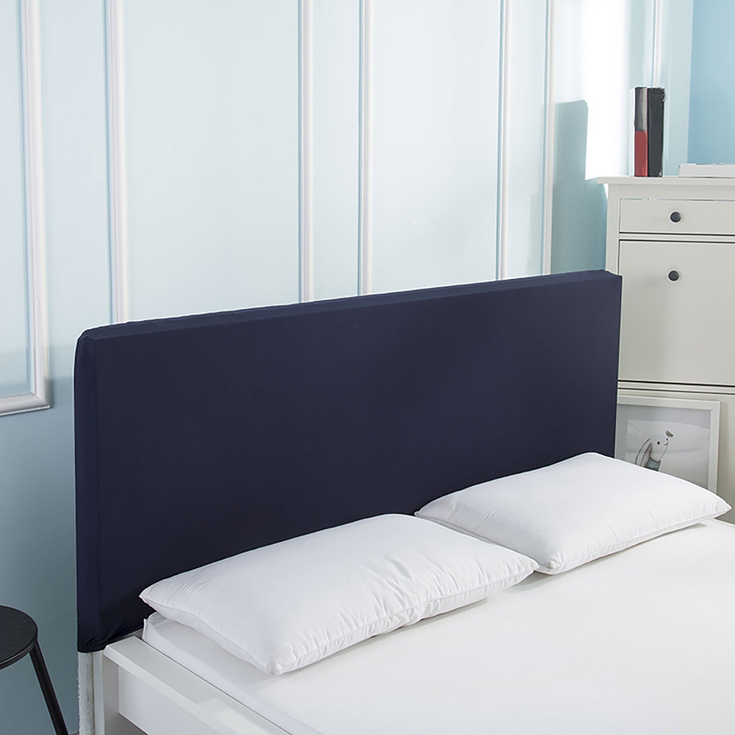 Dust-Proof Polyester Headboard Cover for Bedroom Decor Easy to Install and Maintain