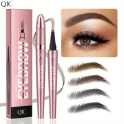 Waterproof Microblading Eyebrow Pen for Women 4-Color Natural Brow Makeup