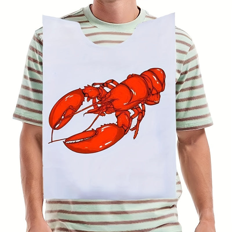 Set of 30 Disposable Lobster Bibs Waterproof Plastic Aprons for Seafood Feasts