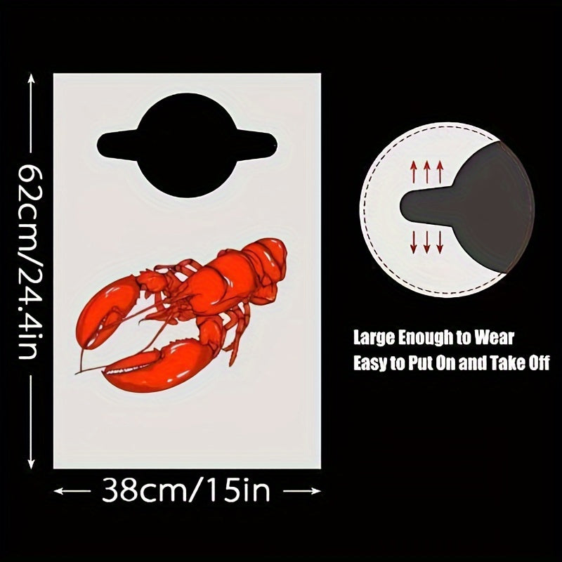 Set of 30 Disposable Lobster Bibs Waterproof Plastic Aprons for Seafood Feasts
