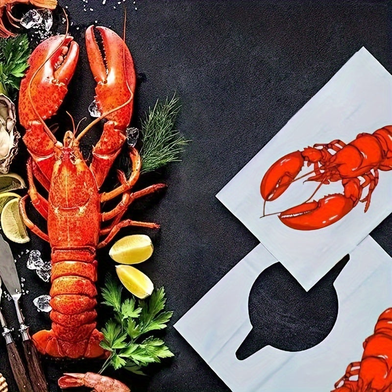 Set of 30 Disposable Lobster Bibs Waterproof Plastic Aprons for Seafood Feasts