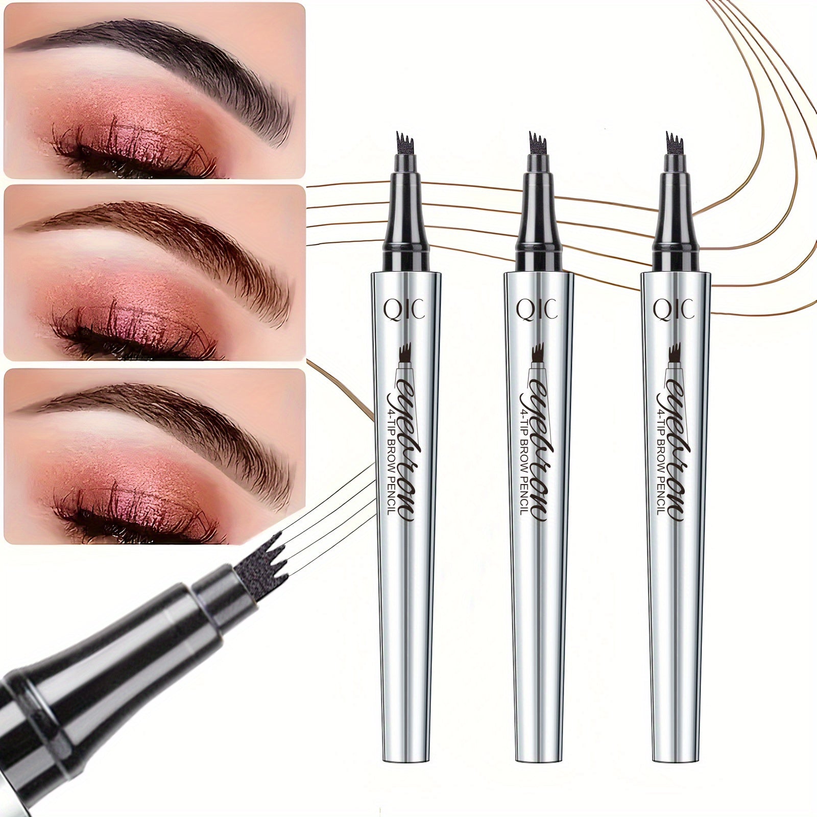 Водонепроницаемый жидкий карандаш для бровей, микроблейдинг, стойкий к растушевке, натуральный вид