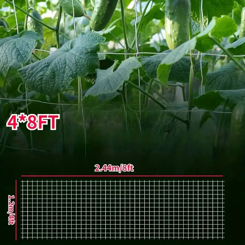 Heavy-Duty Garden Trellis Netting for Climbing Plants 121.92x243.84cm or 152.4x457.2cm