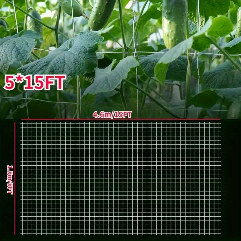 Heavy-Duty Garden Trellis Netting for Climbing Plants 121.92x243.84cm or 152.4x457.2cm