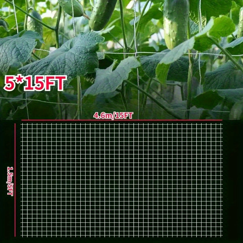 Heavy-Duty Garden Trellis Netting for Climbing Plants 121.92x243.84cm or 152.4x457.2cm
