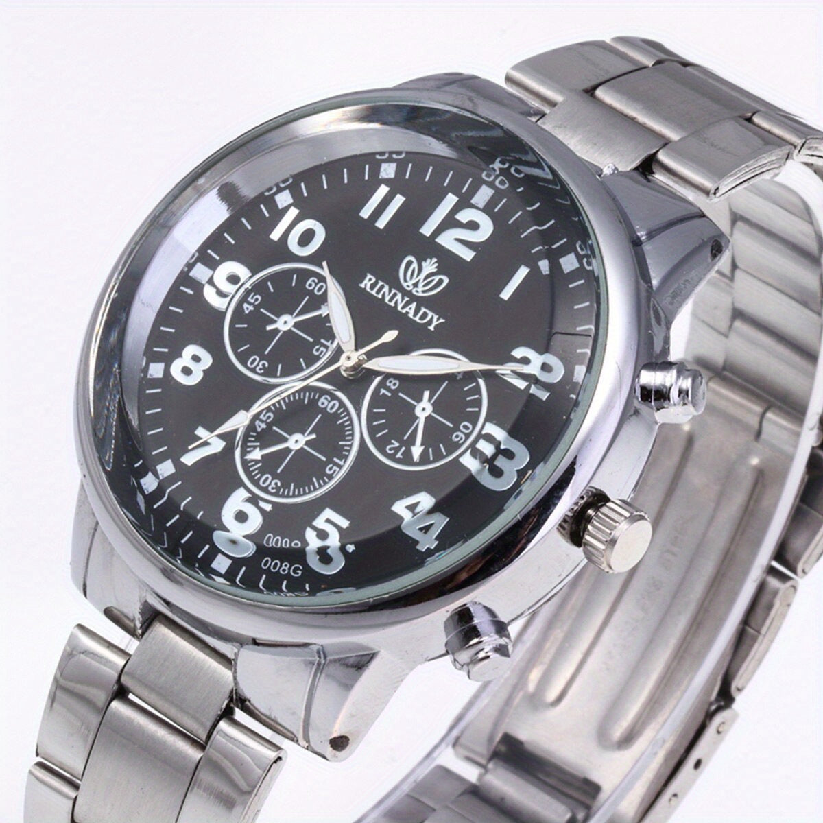 Set of 2 Stainless Steel Quartz Watches for Couples Men Women Elegant Timepieces