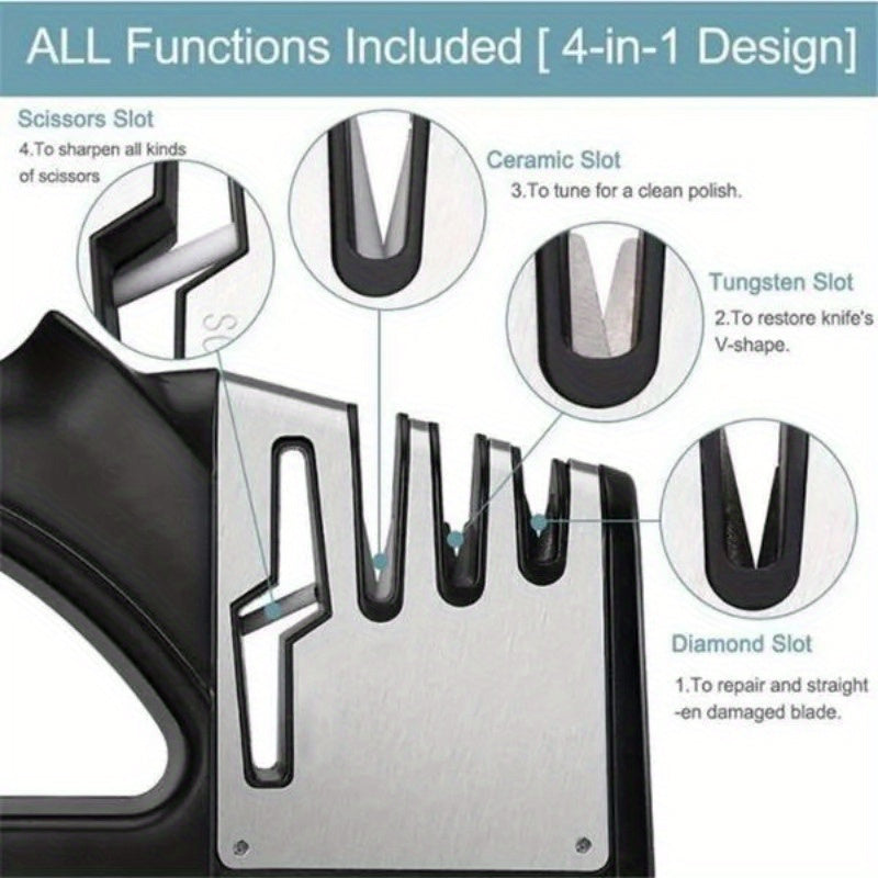 Professional foydalanish uchun 4-in-1 volfram oshxona pichog'i va qirqish uchun qirqish moslamasi