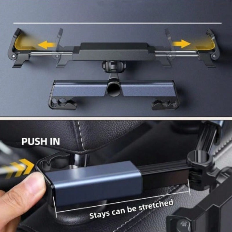Universal Adjustable Car Seat Headrest Mount for Tablets and Smartphones