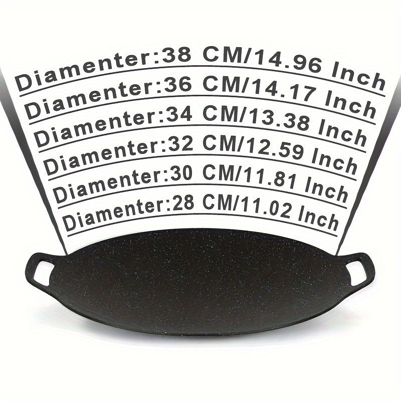 Cast Iron Griddle with Double Handles for Crepes Tortillas and BBQ 12 Inch