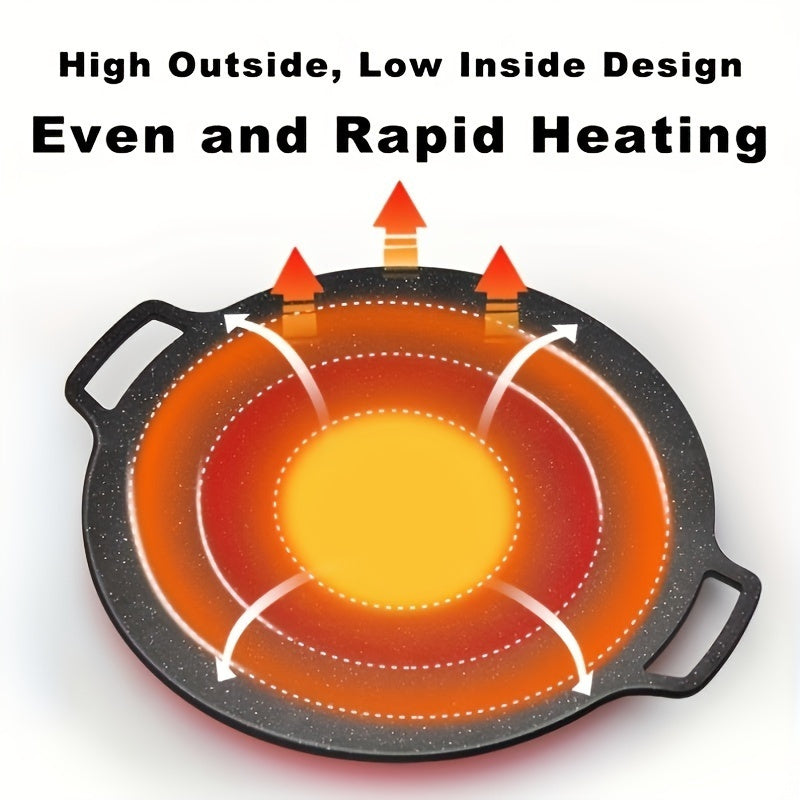 Cast Iron Griddle with Double Handles for Crepes Tortillas and BBQ 12 Inch