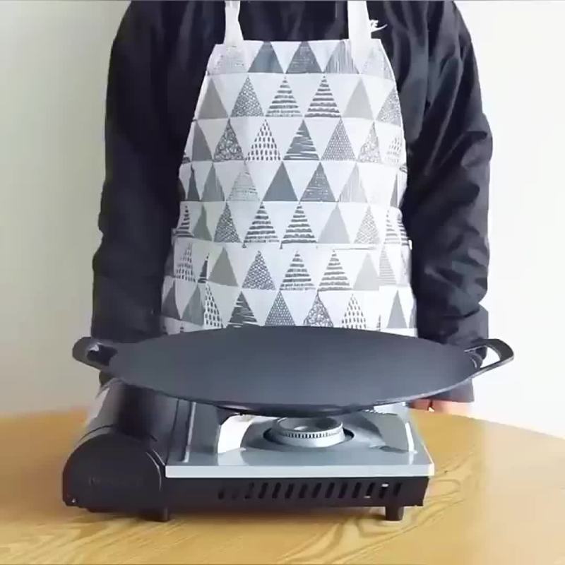 Cast Iron Griddle with Double Handles for Crepes Tortillas and BBQ 12 Inch