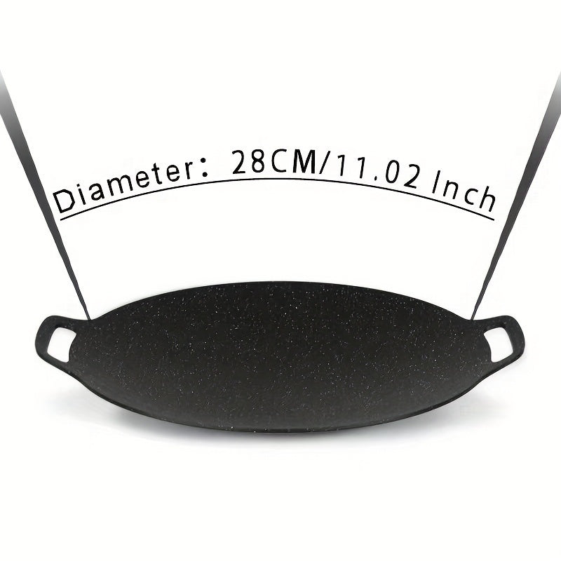 Cast Iron Griddle with Double Handles for Crepes Tortillas and BBQ 12 Inch