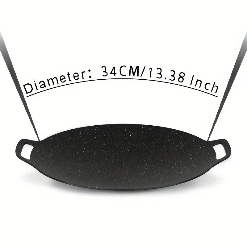 Cast Iron Griddle with Double Handles for Crepes Tortillas and BBQ 12 Inch