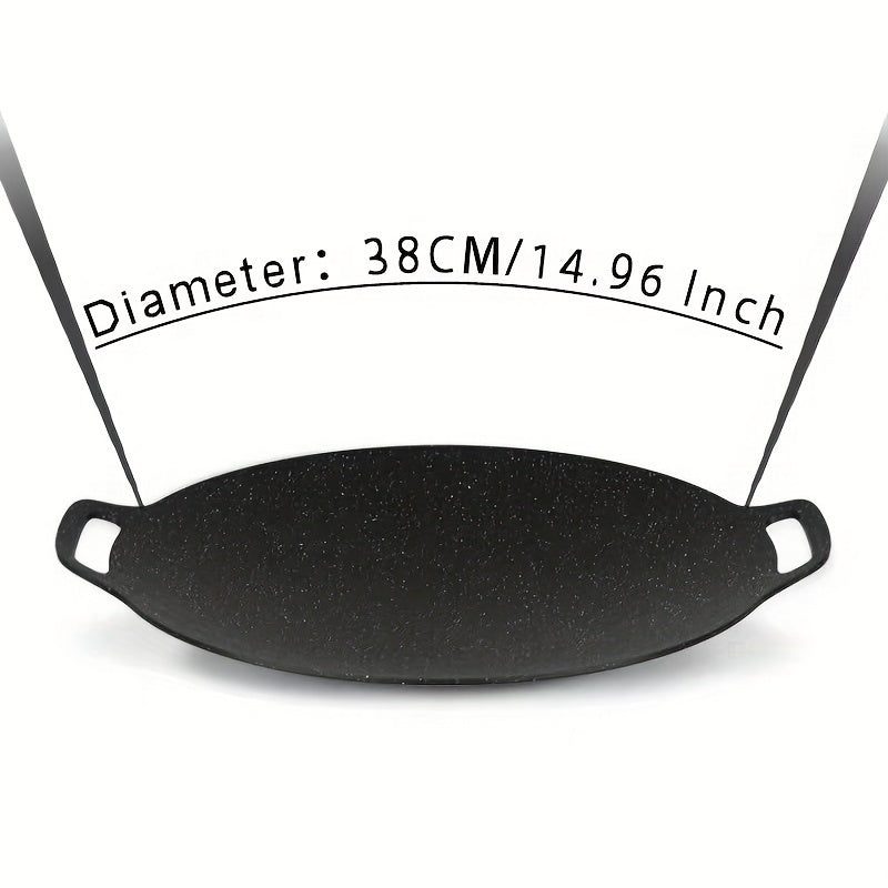 Cast Iron Griddle with Double Handles for Crepes Tortillas and BBQ 12 Inch