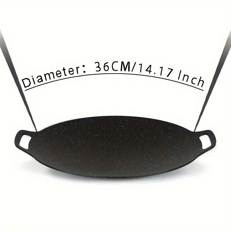 Cast Iron Griddle with Double Handles for Crepes Tortillas and BBQ 12 Inch