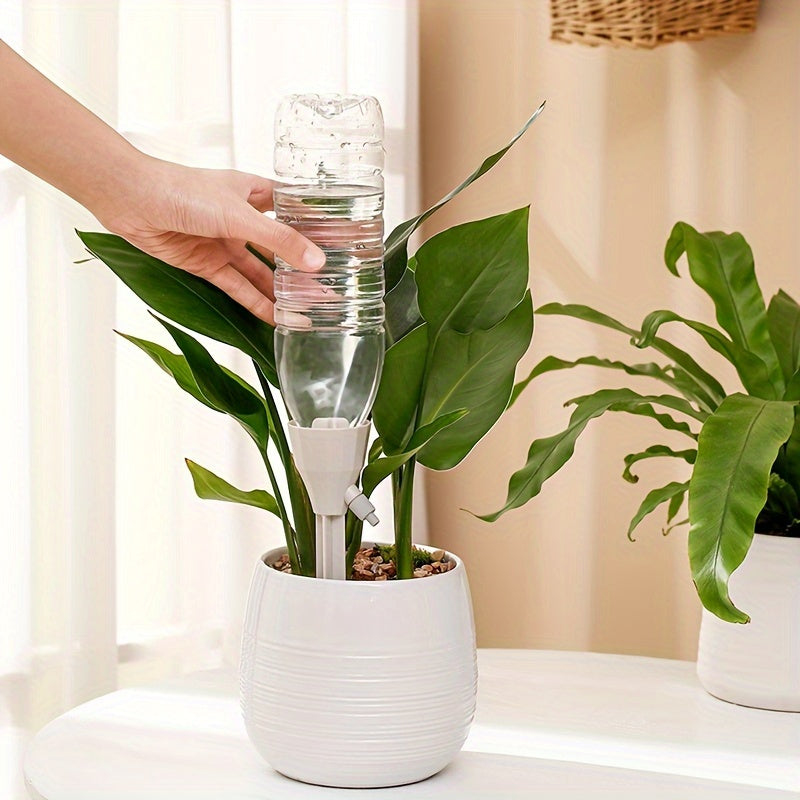 Juego de 5 sistemas de riego automáticos para plantas rociador ajustable color marfil