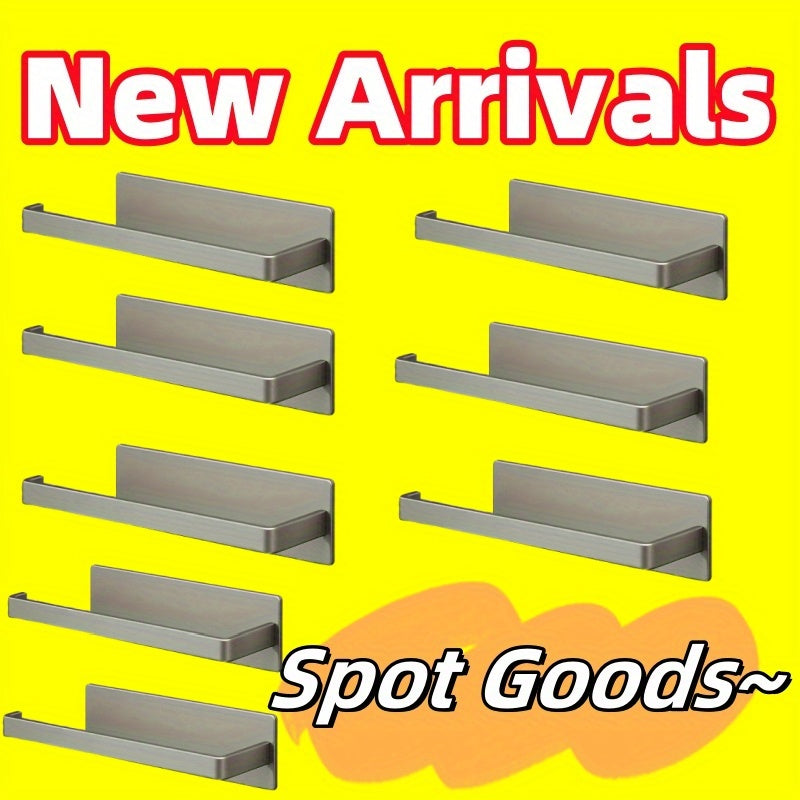 Wall-Mounted Storage Rack with Cling Film and Paper Towel Holders for Kitchen Bathroom