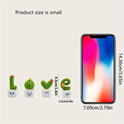 Juego de 4 manualidades de decoración para el hogar con temática de cactus y diseños de letras