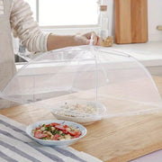 White Mesh Food Cover for Picnics and Travel Protects Food from Insects Dust