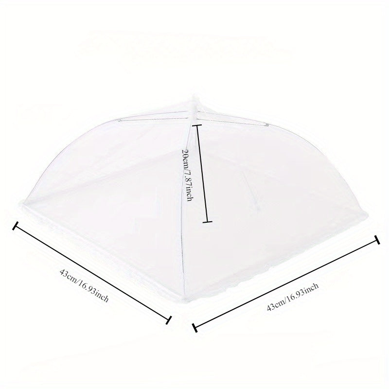White Mesh Food Cover for Picnics and Travel Protects Food from Insects Dust