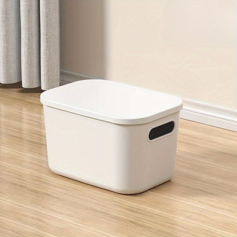 White Multi-Functional Storage Box with Lid for Clothing Toys and Snacks