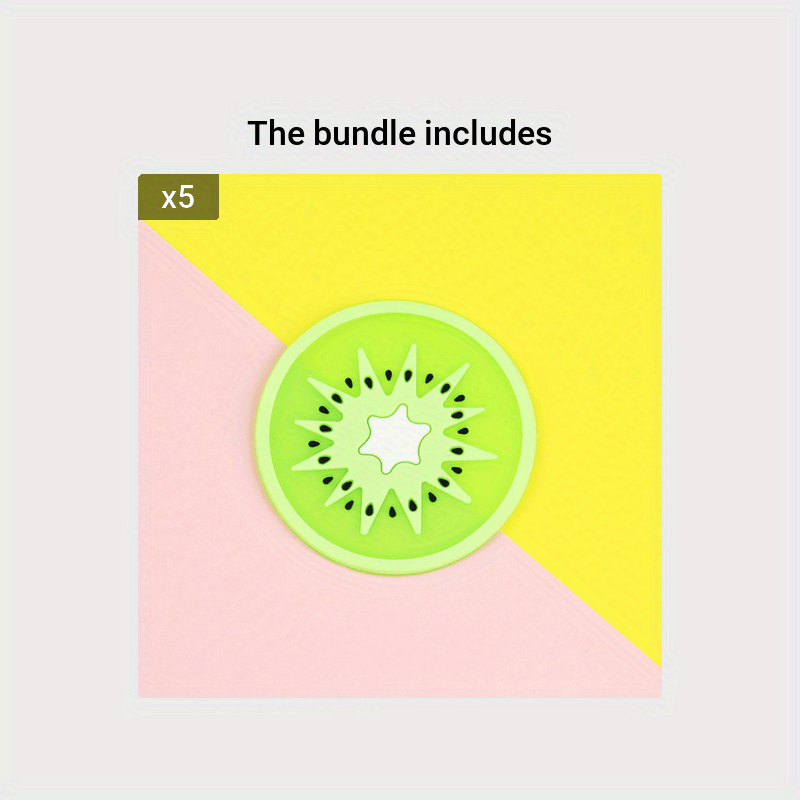 Juego de posavasos de dibujos animados frutales, silicona resistente al calor, antideslizante para tazas de té y cuencos