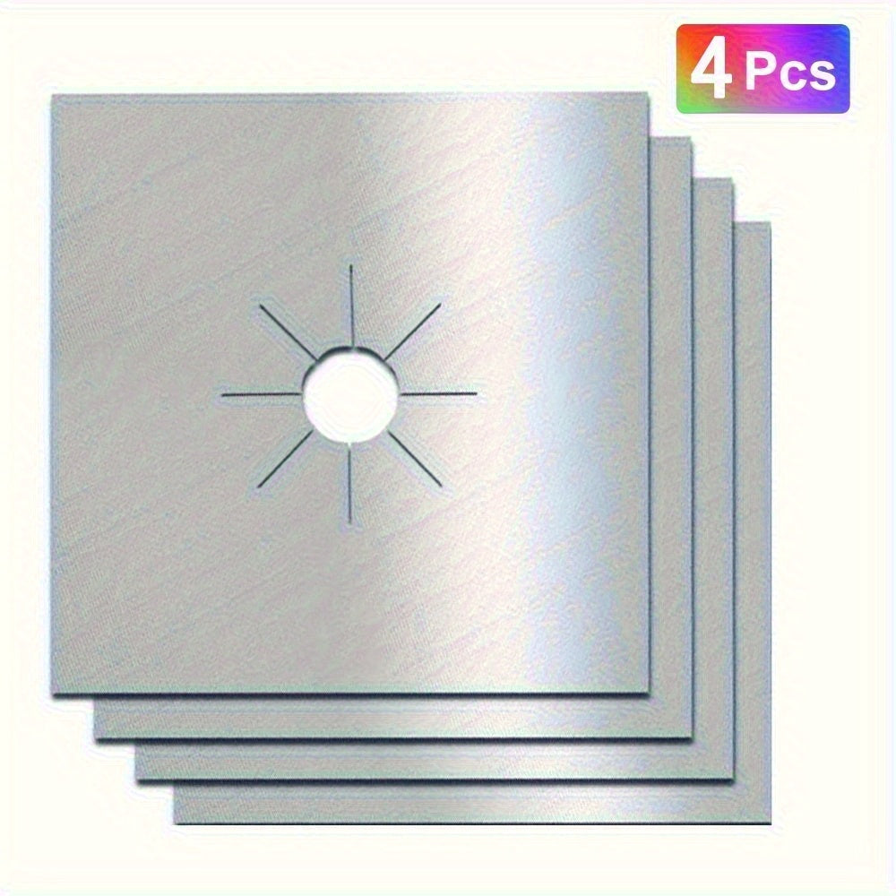 Stove Burner Covers 10.6 Inch Black Gas Stove Protectors Pack of 4 or 8 Non-Stick Reusable