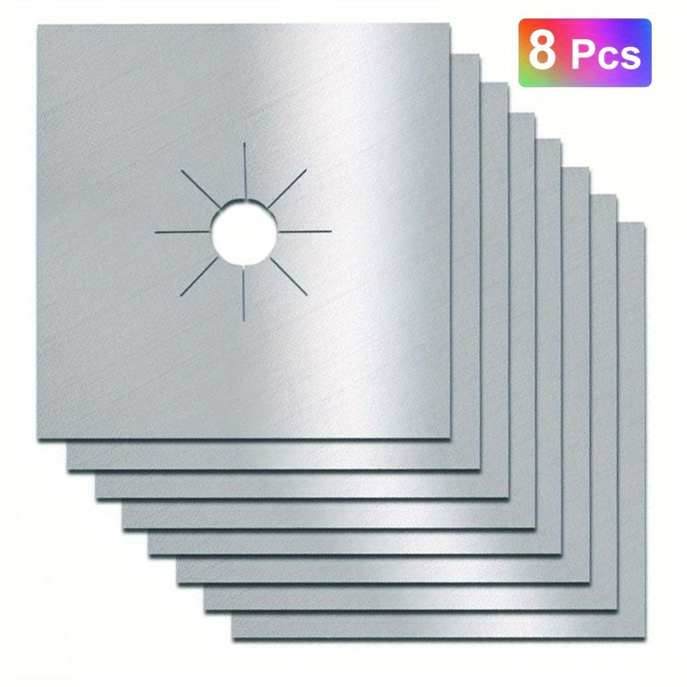 Stove Burner Covers 10.6 Inch Black Gas Stove Protectors Pack of 4 or 8 Non-Stick Reusable