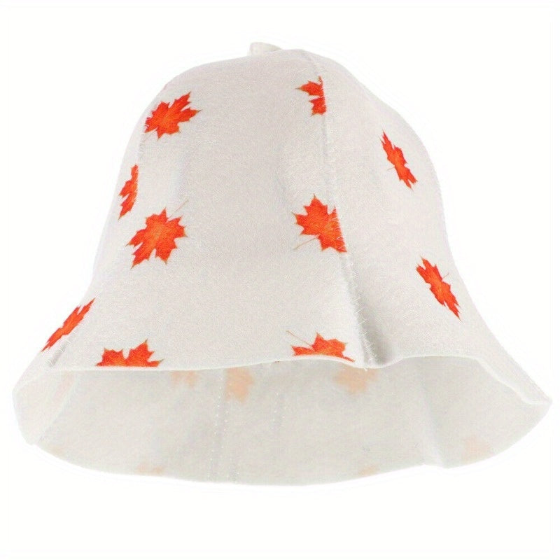 Felt Sauna Hat with Hanging Loop Quick-Dry Steam Bath Cap for Hot Springs
