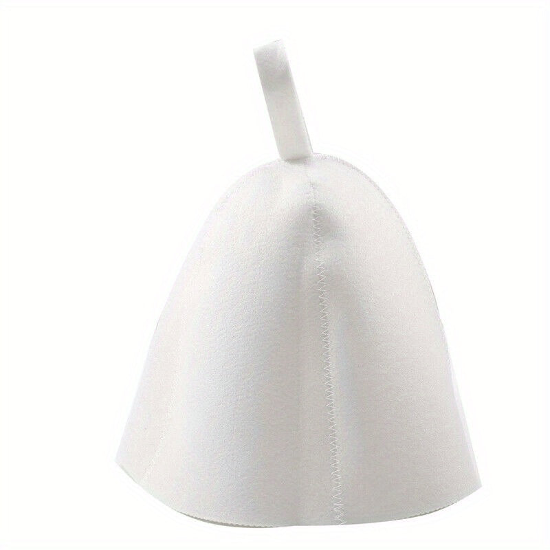 Felt Sauna Hat with Hanging Loop Quick-Dry Steam Bath Cap for Hot Springs
