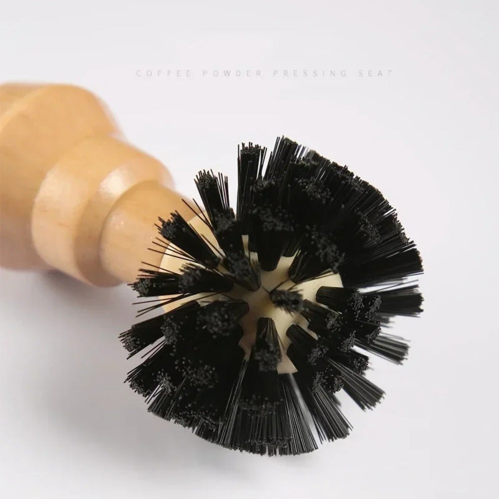 Cleaning Brush for Espresso Tamper Wooden Handle Barista Coffee Tool