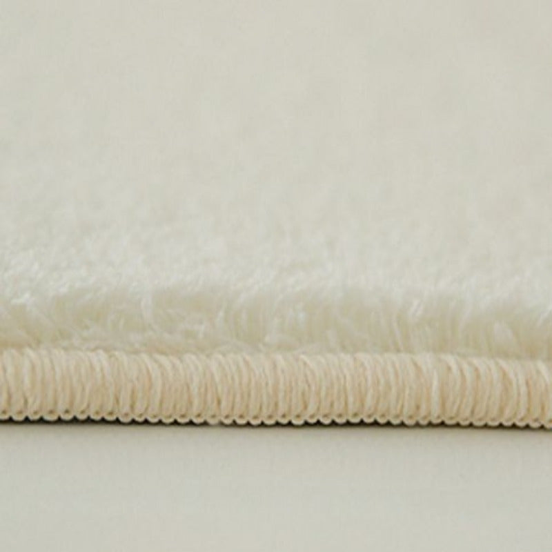 Alfombra de suelo de felpa acogedora con forma de bola de carbón de dibujos animados, antideslizante, para decoración del hogar