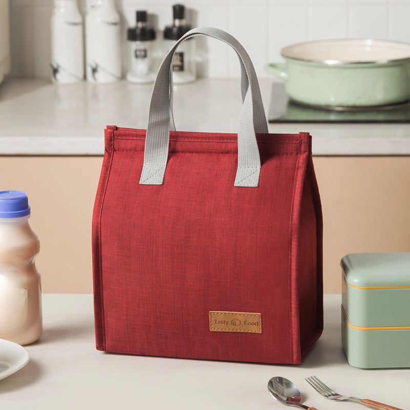 Izolyatsiyalangan to'plam ovqat sumkasi, Oxford matosidan tayyorlangan, tutqichi bilan, katta sig'imli termal bento quti tashuvchisi, qo'l bilan yuvish mumkin.