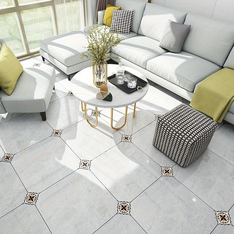 Set of 36 Waterproof Bohemian Tile Stickers for Floors, Self-Adhesive, 11cm Square