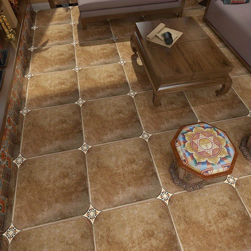 Set of 36 Waterproof Bohemian Tile Stickers for Floors, Self-Adhesive, 11cm Square